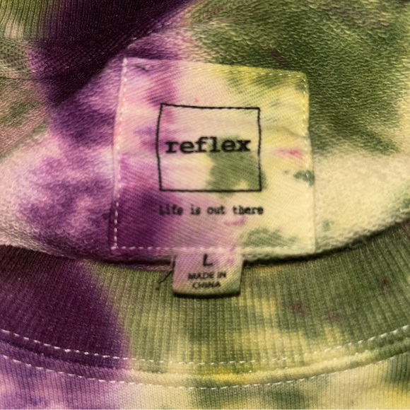 Reflex tie‎ dye cropped sweatshirt size L - Picture 6 of 7